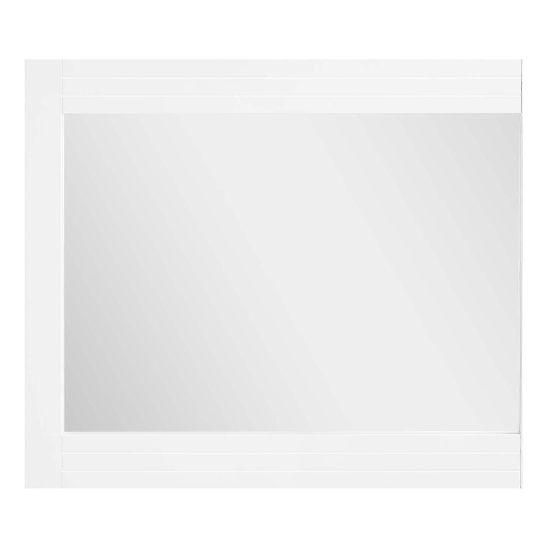 Modway Dakota Modern Style Painted MDF Wood Mirror in White Finish