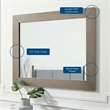 Modway Merritt Rectangular Modern MDF & Veneer Wood Mirror in Oak