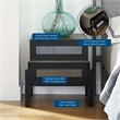 Modway Merritt Modern MDF Wood and Rubberwood Nightstand in Oak