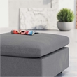 Modway Commix Modern Fabric Outdoor Patio Ottoman in Gray Finish