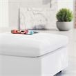 Modway Commix Modern Fabric Outdoor Patio Ottoman in White Finish