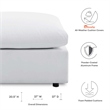 Modway Commix Modern Fabric Outdoor Patio Ottoman in White Finish