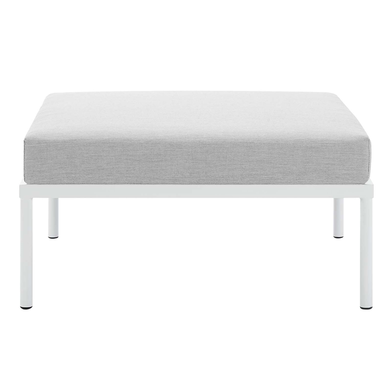 Modway Harmony 6-Piece Fabric Patio Seating Set in White/Gray