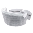 Modway Scottsdale Fabric Canopy Patio Daybed in Light Gray/Pebble Gray