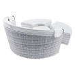 Modway Scottsdale Fabric Canopy Patio Daybed in Light Gray/White