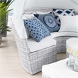 Modway Scottsdale Fabric Canopy Patio Daybed in Light Gray/White