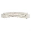 Modway Commix 6-Piece Down Filled Overstuffed Fabric Sectional Sofa Set in Beige