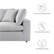 Modway Commix 6-Piece Down Filled Overstuffed Fabric Sectional Sofa Set in Gray