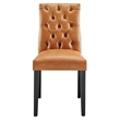 Modway Duchess Solid Wood and Vinyl Dining Chairs in Tan (Set of 2)