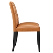 Modway Duchess Solid Wood and Vinyl Dining Chairs in Tan (Set of 2)