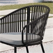 Modway Harbor Aluminum and Fabric Outdoor Armchair in Charcoal Gray