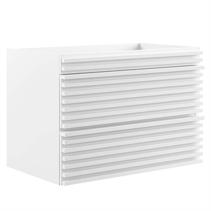 Modway Render 29&quot MDF Wood Wall-Mount Bathroom Vanity Cabinet in White