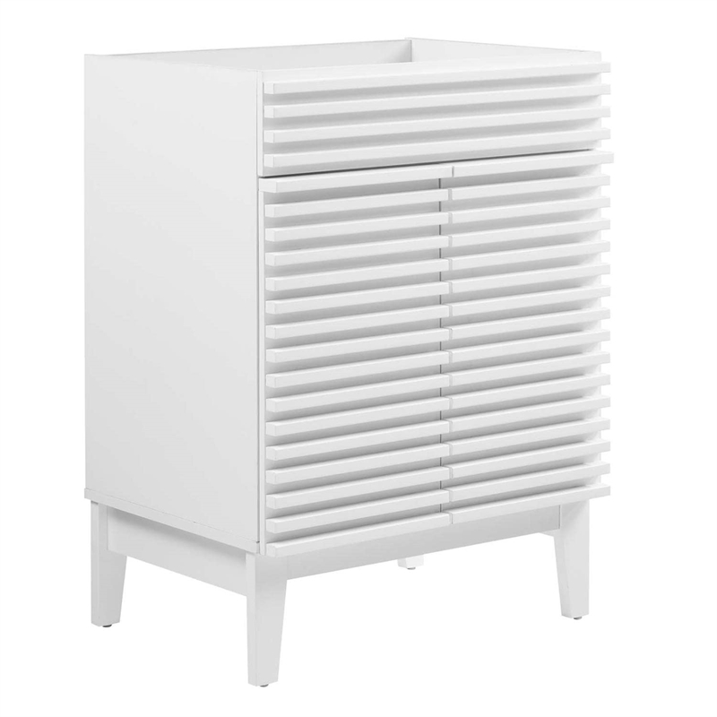 Modway Render Modern Style Wood Bathroom Vanity Cabinet in White