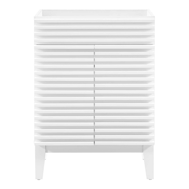 Modway Render Modern Style Wood Bathroom Vanity Cabinet in White