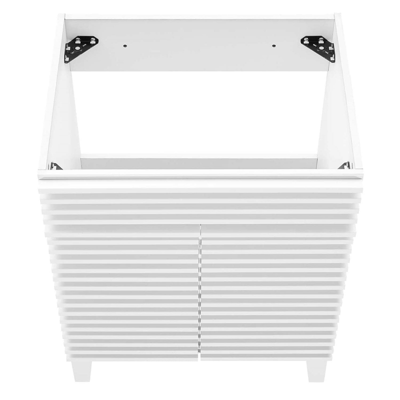 Modway Render Modern Style Wood Bathroom Vanity Cabinet in White