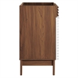 Modway Render Modern Style Wood Bathroom Vanity Cabinet in White/Walnut