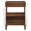 Modway Render Modern Style Wood Bathroom Vanity Cabinet in White/Walnut