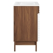Modway Render Modern Style Wood Bathroom Vanity in White/Walnut