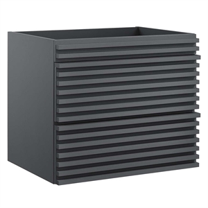 Modway Render 23.5&quot MDF Wood Wall-Mount Bathroom Vanity Cabinet in Gray