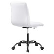 Modway Ripple Vegan Leather and Metal Office Armless Chair in Black/White