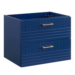 Modway Daybreak 23.5&quot Particleboard MDF Wood Wall-Mount Bathroom Vanity in Blue