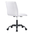 Modway Prim Metal Vegan Leather Armless Office Chair in Black/White