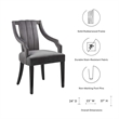Modway Virtue Performance Velvet Dining Chairs in Gray (Set of 2)