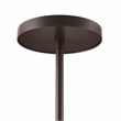 Modway Mercer 4-Light Metal and Fabric Pendant Light in White/Bronze