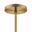 Modway Mercer 4-Light Metal and Fabric Pendant Light in White/Satin Brass