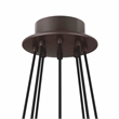 Modway Surround 8-Light Metal and Fabric Chandelier in White/Bronze