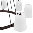 Modway Surround 8-Light Metal and Fabric Chandelier in White/Bronze
