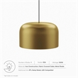 Modway Avenue 1-Light Modern Style Metal Pendant Light in Satin Brass