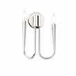 Modway Penrose 2-Light Modern Style Metal Wall Sconce in Polished Nickel