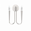 Modway Penrose 2-Light Modern Style Metal Wall Sconce in Polished Nickel
