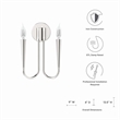 Modway Penrose 2-Light Modern Style Metal Wall Sconce in Polished Nickel