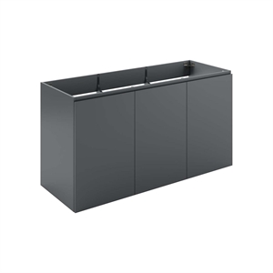 Modway Vitality 47&quot Particleboard Melamine Wall-Mount Bathroom Vanity in Gray