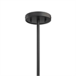 Modway Beacon 6-Light Metal and Glass Chandelier in Opal/Black