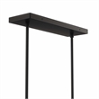 Modway Skylark 6-Light Glass and Metal Chandelier in Clear/Black