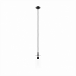 Modway Skylark Modern Style Metal and Glass Pendant Light in Clear/Black