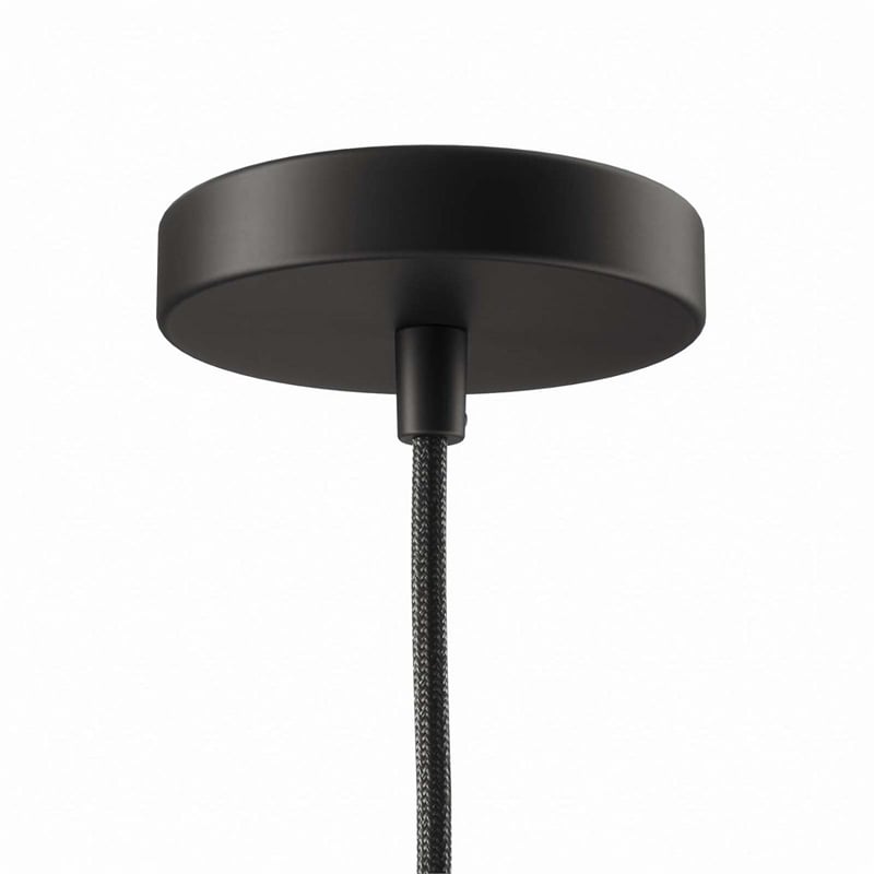 Modway Skylark Modern Style Metal and Glass Pendant Light in Clear/Black