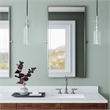 Modway Skylark Metal and Glass Pendant Light in Clear/Polished Nickel