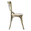 Modway Gear Modern Style Elm Wood Dining Side Chair in Gray Finish