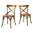 Modway Gear Modern Style Elm Wood Dining Side Chair in Walnut Finish