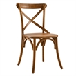 Modway Gear Modern Style Elm Wood Dining Side Chair in Walnut Finish