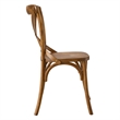 Modway Gear Modern Style Elm Wood Dining Side Chair in Walnut Finish