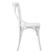 Modway Gear Modern Style Elm Wood Dining Side Chair in White Finish