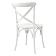 Modway Gear Modern Style Elm Wood Dining Side Chair in White Finish