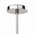 Modway Stellar 1-Light Metal and Glass Pendant Light in Opal/Polished Nickel