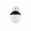 Modway Stellar 1-Light Metal and Glass Wall Sconce in Opal/Polished Nickel