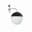 Modway Stellar 1-Light Metal and Glass Wall Sconce in Opal/Polished Nickel